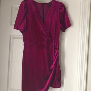 Wild Fable Fuchsia Velvet Dress *in store now* L